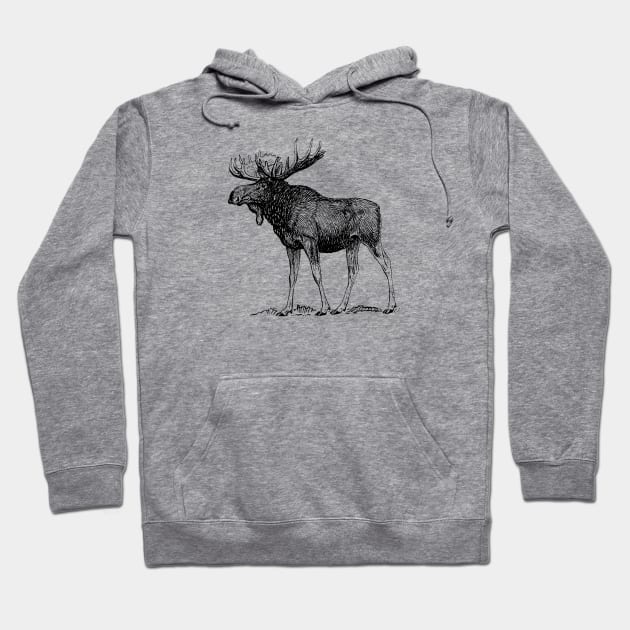 Moose Hoodie by scdesigns